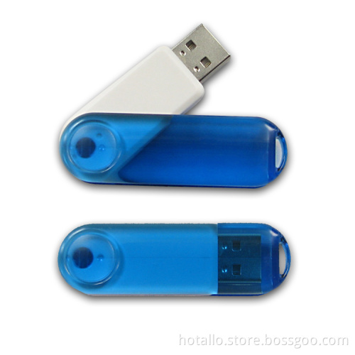 Transparent Swivel USB Flash Drive Pen Drive